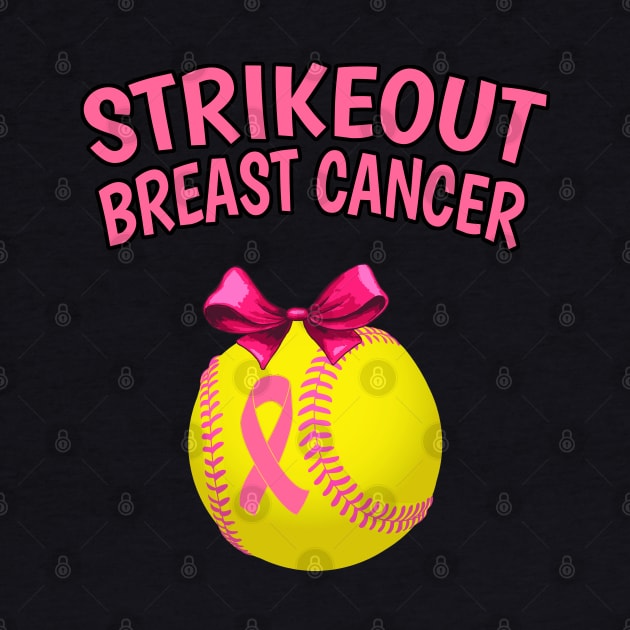 Strike Out Breast Cancer Awareness - Softball Pink Ribbon by Trade Theory